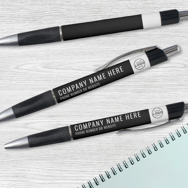 Company Logo Black Minimal Business Pen (Company Logo Black Minimal Business Pen)