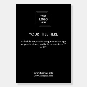 Company Logo Black Modern Professional Foam Board