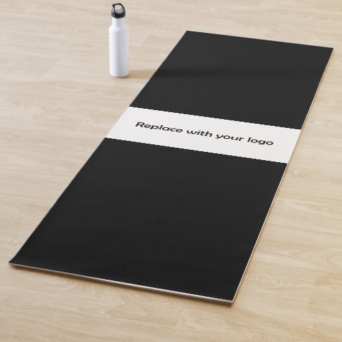 Company logo black rectangle business studio yoga mat