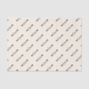 Company Logo Brand Custom Beige Business Tissue Paper