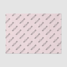 Company Logo Brand Custom Blush Pink Business Tissue Paper