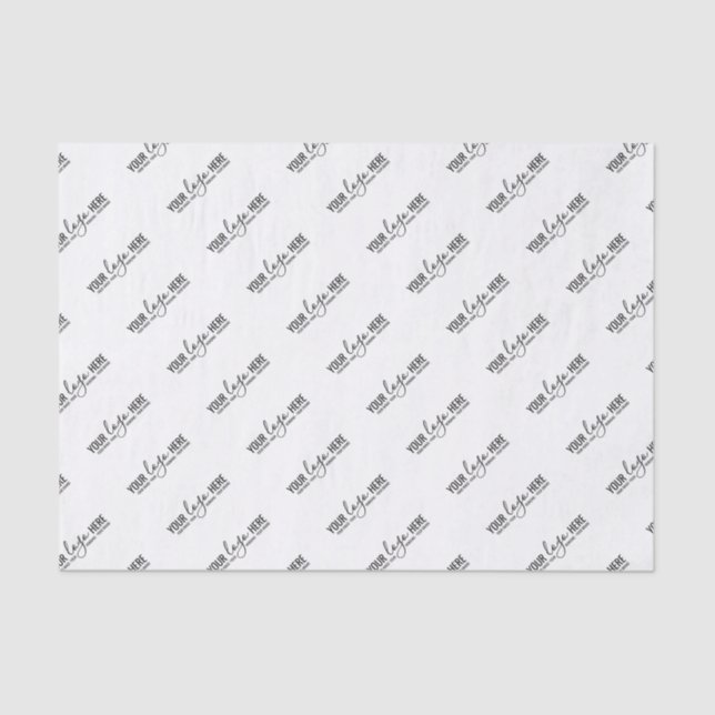 Company Logo Brand Pattern Personalized Business Tissue Paper (Front)