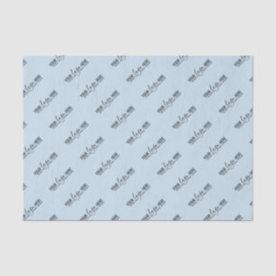 Company Logo Brand Personalized Blue Business Tissue Paper