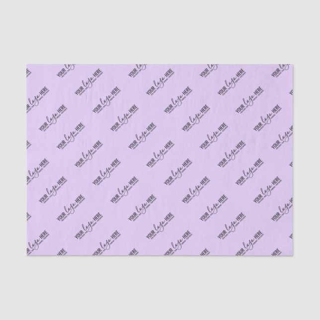 Company Logo Brand Personalized Purple Business Tissue Paper (Front)