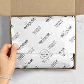 Business Name Packaging Branded Corporate Kraft Tissue Paper