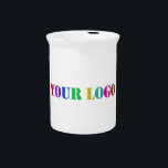 Company Logo Branded Beverage Pitcher Template<br><div class="desc">Custom Color - Design Your Own Personalized Beverage Pitchers example with Your Company Logo Branded Business Promotional Pitcher / Corporate Gifts - Make Unique Your Own Design - Add Your Logo / Image - Photo or QR Code / Text / more - Resize and move or remove and add elements...</div>