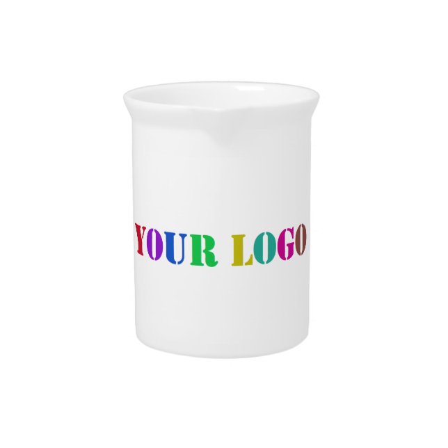Company Logo Branded Beverage Pitcher Template (Front)