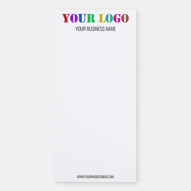 Company Logo Branded Magnetic Notepad Template (Front)