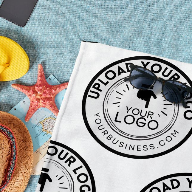 Company Logo Branded Promotional Beach Towel (Creator Uploaded)