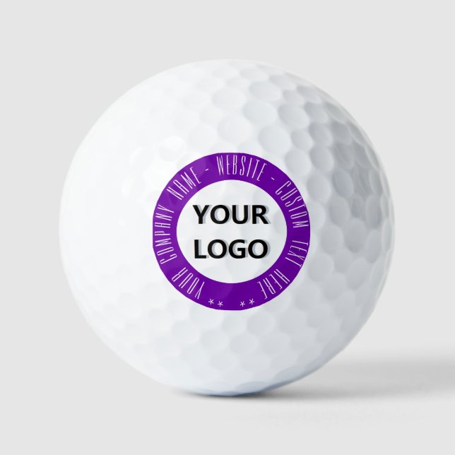 Company Logo Branded Stamps Golf Balls Template (Front)