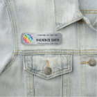 Company Logo Brushed Gray Color Plastic Employee