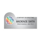 Company Logo Brushed Gray Color Plastic Employee