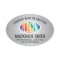 Company Logo Brushed Gray Color Plastic Oval