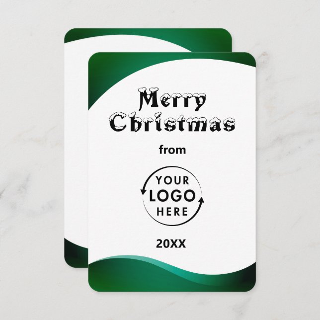 Company Logo Business Christmas Greeting Cards (Front/Back)