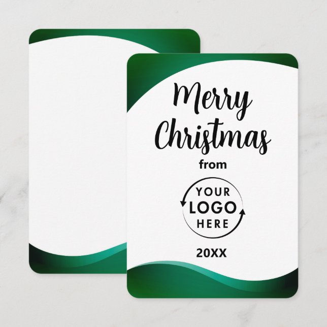 Company Logo Business Christmas Greeting Cards (Front/Back)