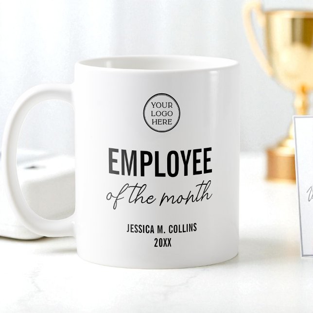 Company Logo Business Employee Of the Month Award Coffee Mug (Company Logo Business Employee Of the Month Award Coffee Mug)