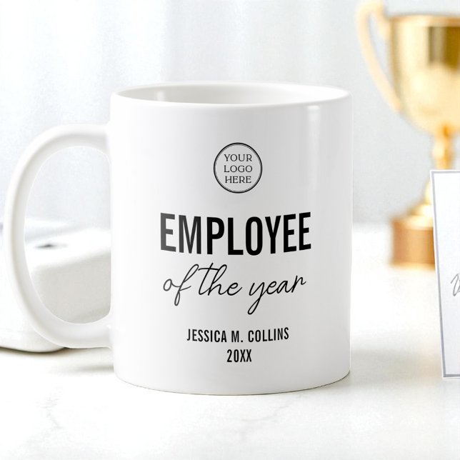 Company Logo Business Employee Of the Year Award Coffee Mug (Company Logo Business Employee Of the Year Award Coffee Mug)