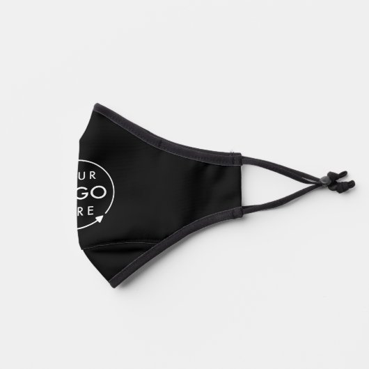 Company Logo | Business Employee Staff Black Premium Face Mask (Left)