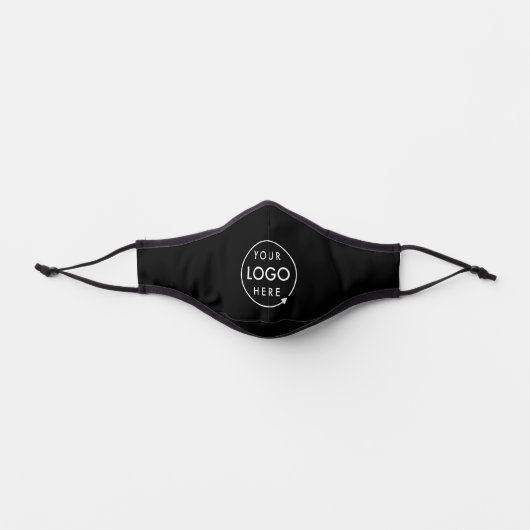 Company Logo | Business Employee Staff Black Premium Face Mask (Front)