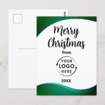 Company Logo Business Holiday Christmas Postcard