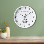 Company Logo Business Name Corporate Branded Promo Clock<br><div class="desc">Wall Clocks with company logo make unique corporate promotional gifts. Personalize with your business name and logo. The logo clocks also make great gifts of appreciation for employees.</div>