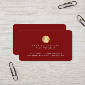 Company logo Business Name dark-red Business Card