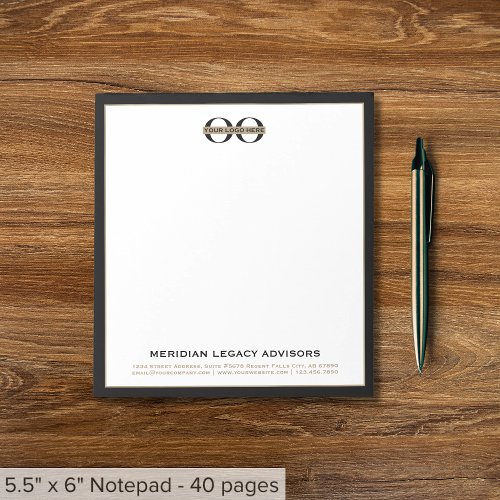 Company Logo Business Notepad