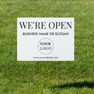 Company Logo Business Open Professional Modern Sign