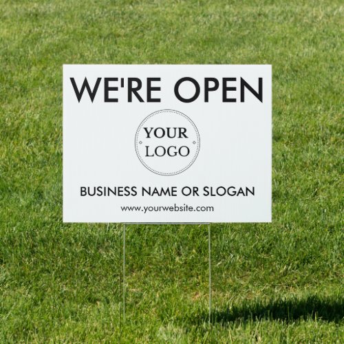 Company Logo Business Open Professional Modern Sign