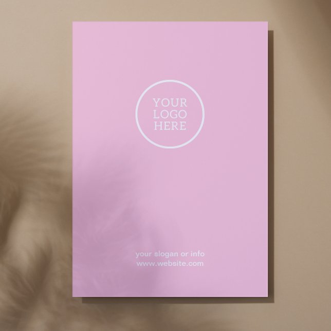 Company Logo Business Pink Promotional Pocket Folder (Creator Uploaded)