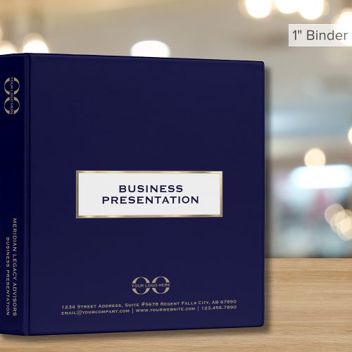Company Logo Business Presentation Binder