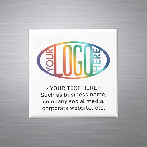 Company Logo Business Promotional Branded Square Magnet
