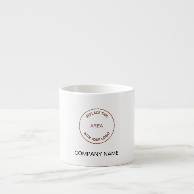 Company Logo Business Restaurant Name Espresso Cup (Front)