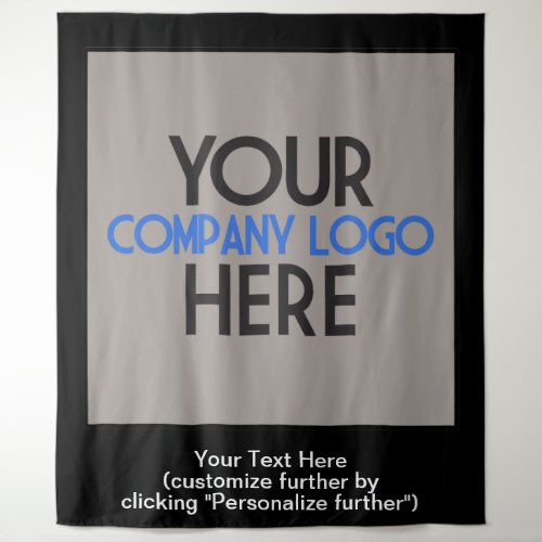Company Logo Business Trade Show Black Backdrop