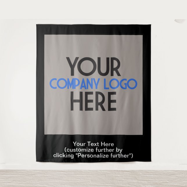 Company Logo Business Trade Show Black Backdrop (Front)
