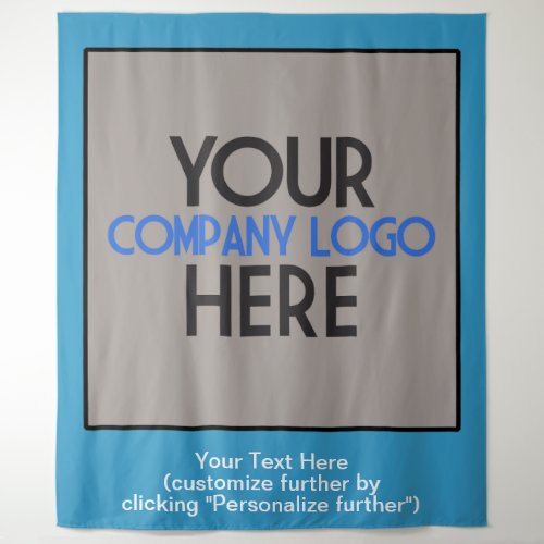 Company Logo Business Trade Show Blue Backdrop