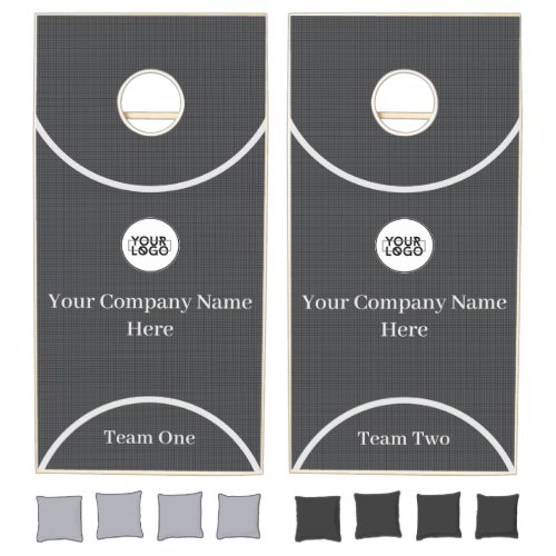 Company Logo Carbon Steel Square Tile Pattern  Cornhole Set