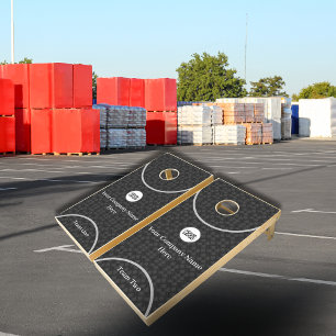 Company Logo Carbon Steel Weave Pattern Cornhole Set