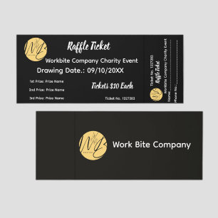 Company Logo Charity Event Raffle Tickets