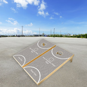 Company Logo Construction Rivet Pattern Cornhole Set