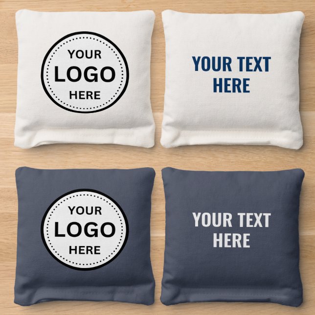Company Logo Cornhole Bags (Wood)