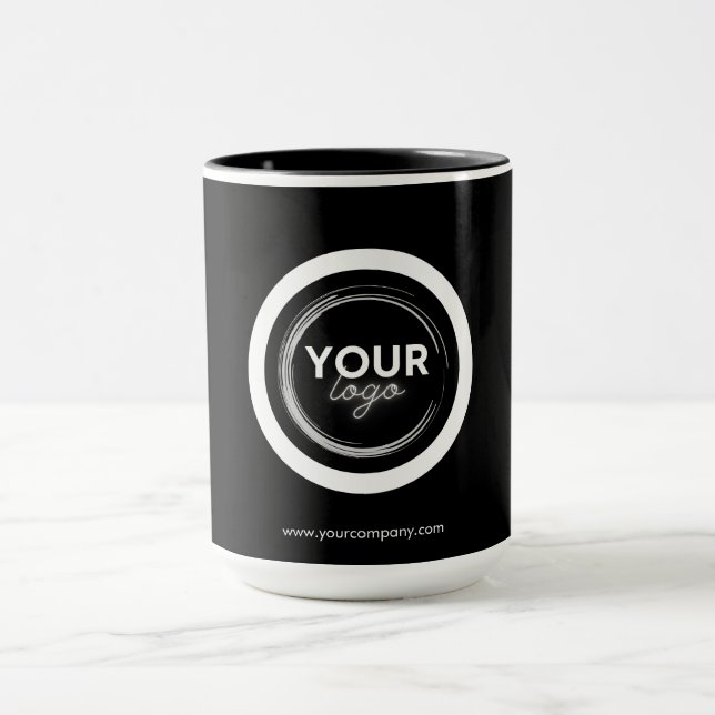 Company Logo Corporate Business Minimal Branded Mug (Center)