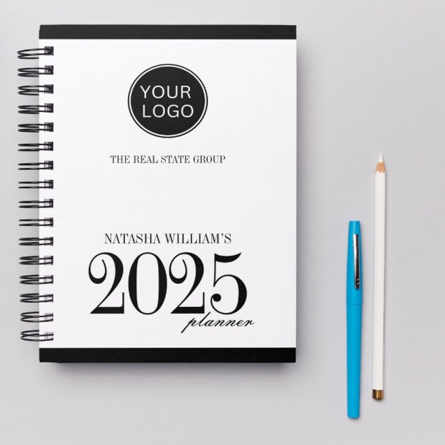 Company Logo Custom Black 2025 Planner (Creator Uploaded)