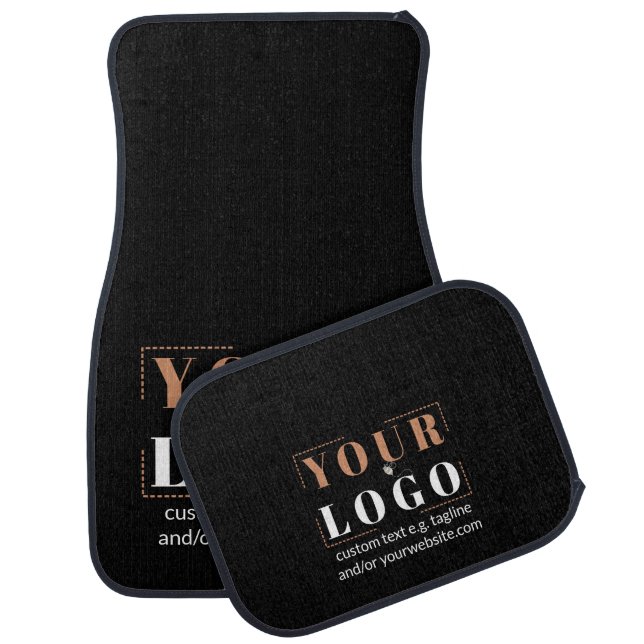 Company Logo Custom Branded Black Car Floor Mat (Set)