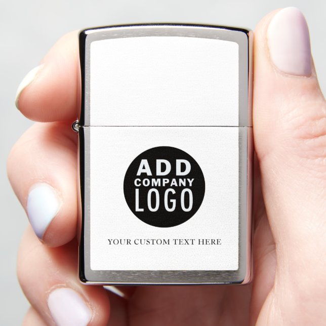 Company Logo | Custom Business Zippo Lighter (In Hand)