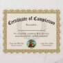 Company Logo Custom Certificate of Completion