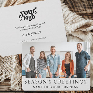 Company Logo Custom Corporate Business Christmas Holiday Card