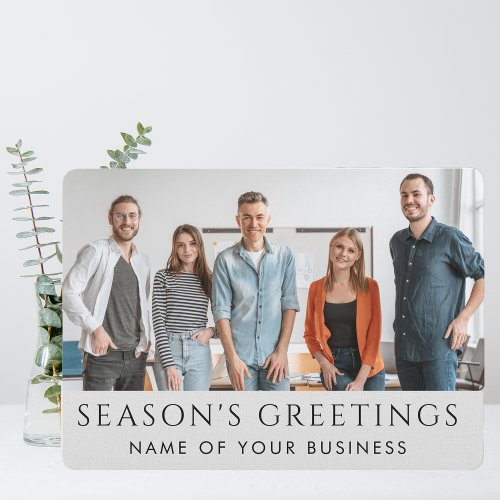 Company Logo Custom Corporate Business Christmas Holiday Card