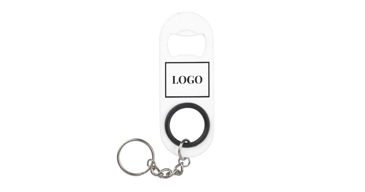 Company Logo Custom Keychain Bottle Opener Zazzle