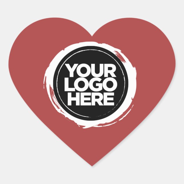 Company Logo Custom Valentine's Day Red Heart Heart Sticker (Front)
